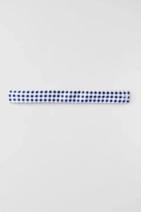 Gingham Airlift So Smooth Stirnband – Marineblau mit Vichy-Karomuster