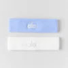 Glow-Schweißband (2er-Pack) – Helles Provence-Blau/Weiß