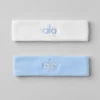 Glow-Schweißband (2er-Pack) – Muschelblau/Weiß