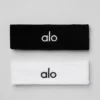 Glow-Schweißband (2er-Pack) – Schwarz/Weiß