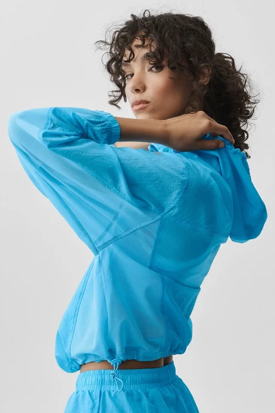 „Go Time“-Pullover mit 1/4-Reißverschluss – Azurblau