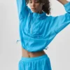 „Go Time“-Pullover mit 1/4-Reißverschluss – Azurblau