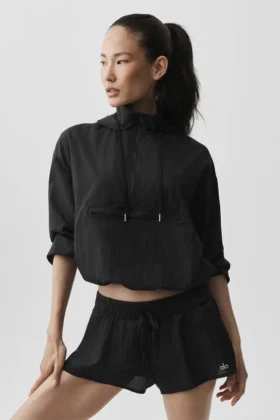 Go Time Pullover mit 1/4-Reißverschluss – Schwarz