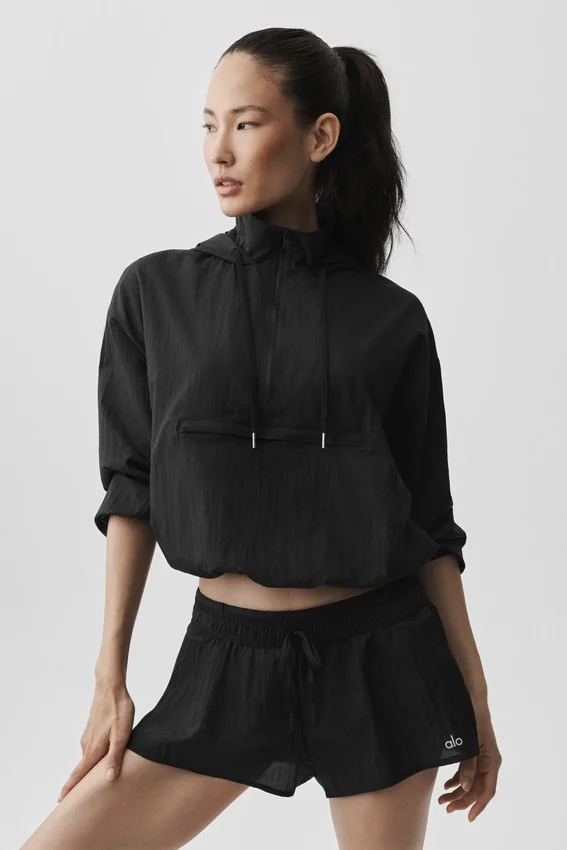 Go Time Pullover mit 1/4-Reißverschluss – Schwarz