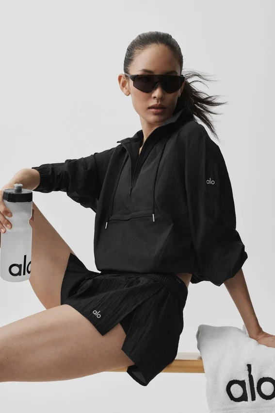 Go Time Pullover mit 1/4-Reißverschluss – Schwarz