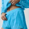 Go Time-Shorts mit mittlerer Leibhöhe – Azurblau