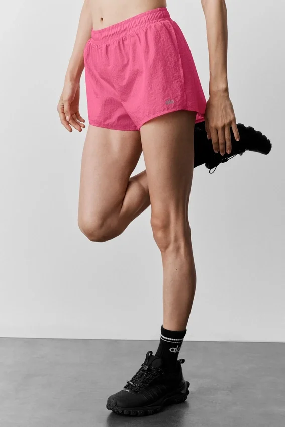 Go Time Shorts mit mittlerer Leibhöhe – Paradise Pink