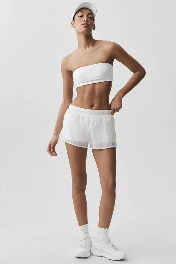 Go Time Shorts mit mittlerer Leibhöhe – Weiß