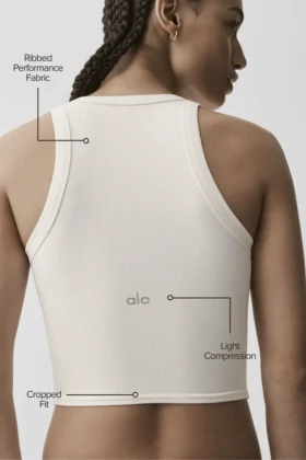 Goddess Ribbed Go-To Top – Elfenbein