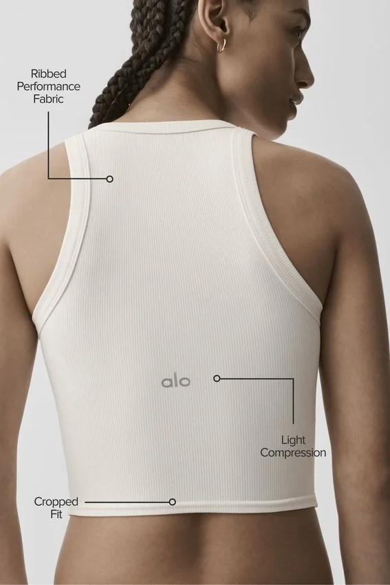 Goddess Ribbed Go-To Top – Elfenbein