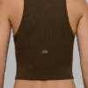 Goddess Ribbed Go-To Top – Espresso