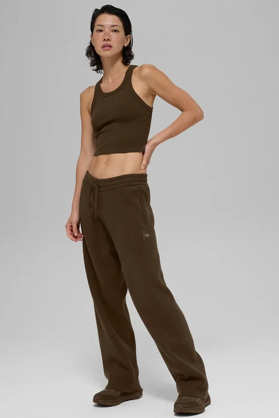 Goddess Ribbed Go-To Top – Espresso