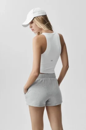 Goddess Ribbed Go-To Top – Weiß