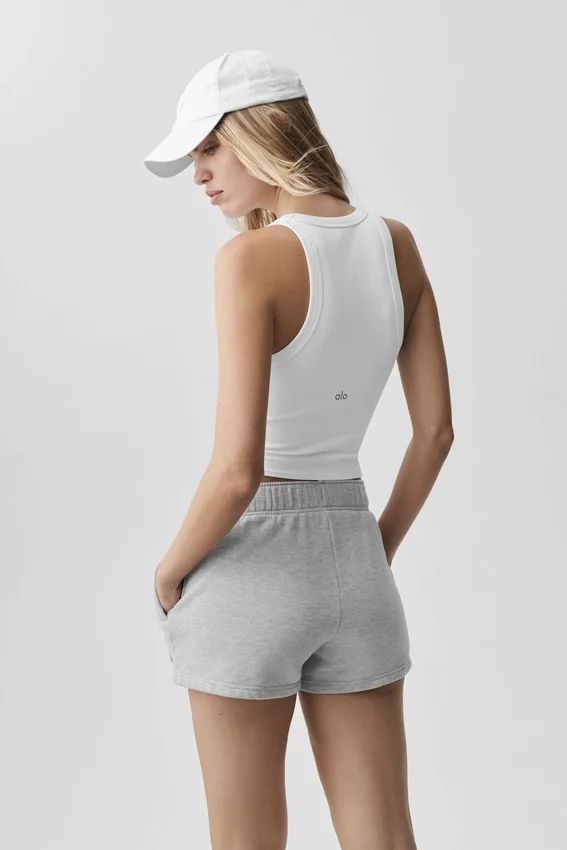 Goddess Ribbed Go-To Top – Weiß