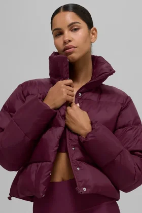 Gold Rush Puffer – Burgunderrot
