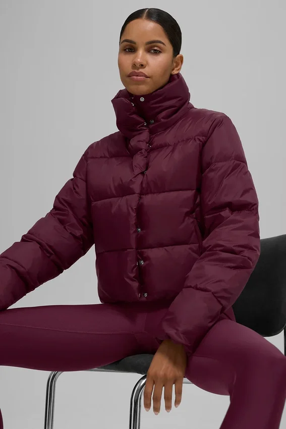 Gold Rush Puffer – Burgunderrot