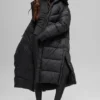 Gold Rush Puffer-Trench – Schwarz