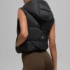 Gold Rush Puffer-Weste – Schwarz
