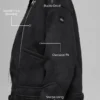 Grand-Jacke aus Kunstlammfell – Schwarz