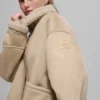 Grand-Jacke aus Kunstlammfell – Woodland Tan