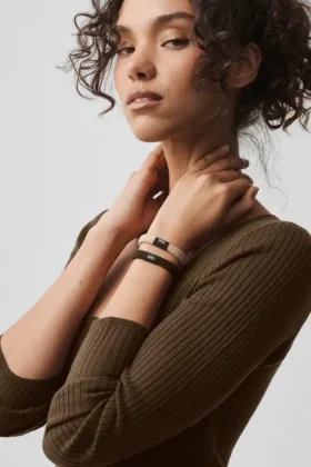Haargummis „Untangled“ (6er-Pack) – Beige/Espresso