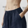 Halbtransparente „Golden Hour“-Shorts mit mittlerer Leibhöhe – Marineblau