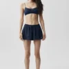 Halbtransparente „Golden Hour“-Shorts mit mittlerer Leibhöhe – Marineblau