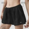 Halbtransparente „Golden Hour“-Shorts mit mittlerer Leibhöhe – Schwarz