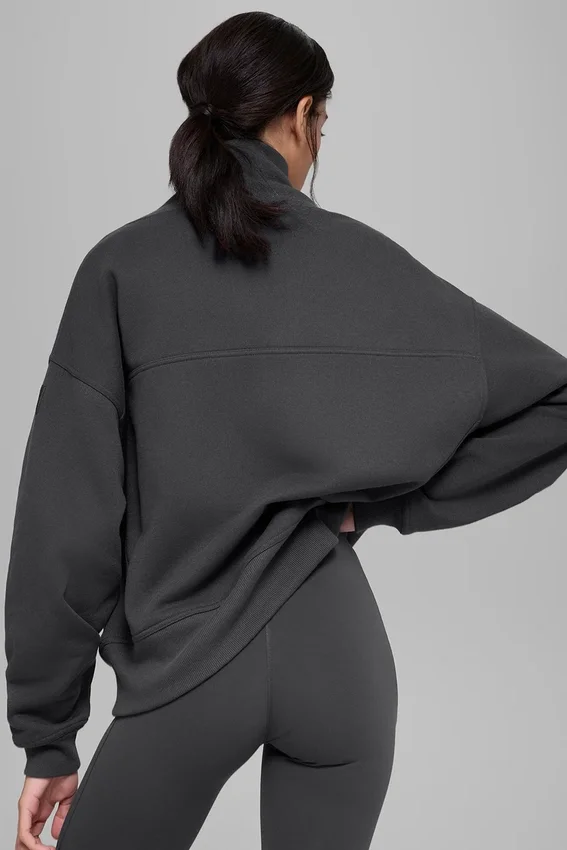 Hazy Pullover mit Stehkragen – Anthrazit