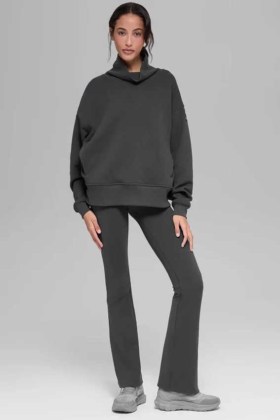 Hazy Pullover mit Stehkragen – Anthrazit