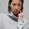 Hazy Pullover mit Stehkragen – Athletic Heather Grey