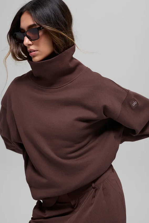 Hazy Pullover mit Stehkragen – Brownstone