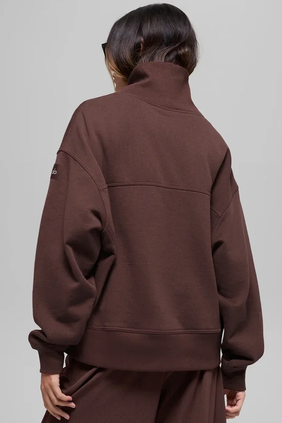 Hazy Pullover mit Stehkragen – Brownstone