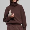 Hazy Pullover mit Stehkragen – Brownstone