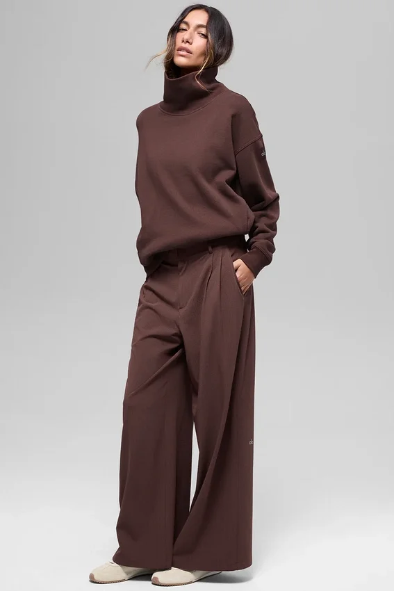 Hazy Pullover mit Stehkragen – Brownstone