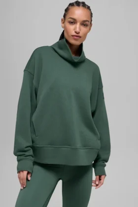 Hazy Pullover mit Stehkragen – Clover Green