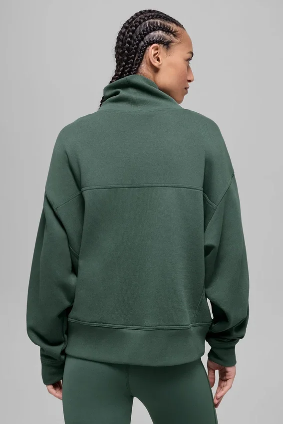 Hazy Pullover mit Stehkragen – Clover Green