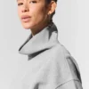 Hazy Pullover mit Stehkragen – Dunkles Athletic-Melange-Grau