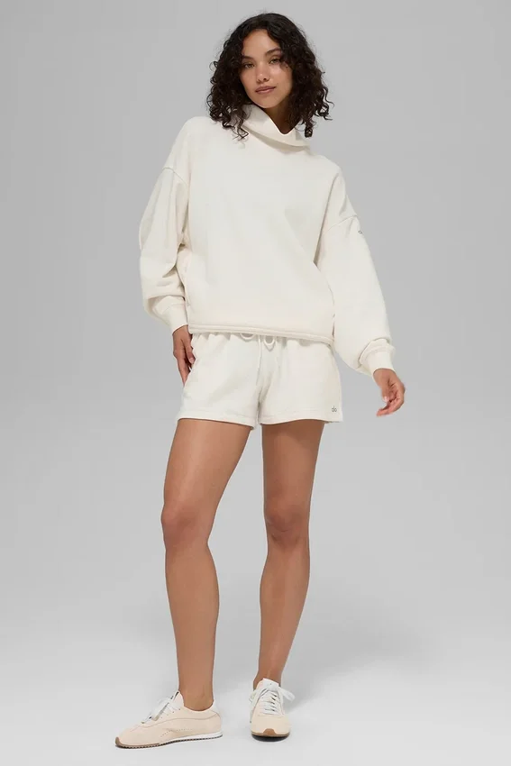 Hazy Pullover mit Stehkragen – Elfenbein