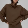 Hazy Pullover mit Stehkragen – Espresso