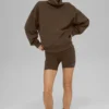 Hazy Pullover mit Stehkragen – Espresso