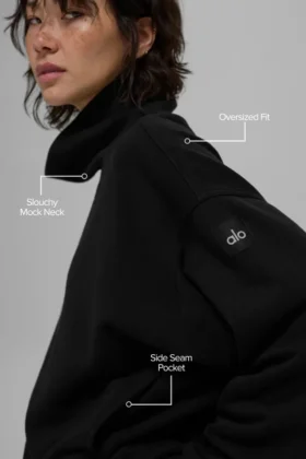 Hazy Pullover mit Stehkragen – Schwarz