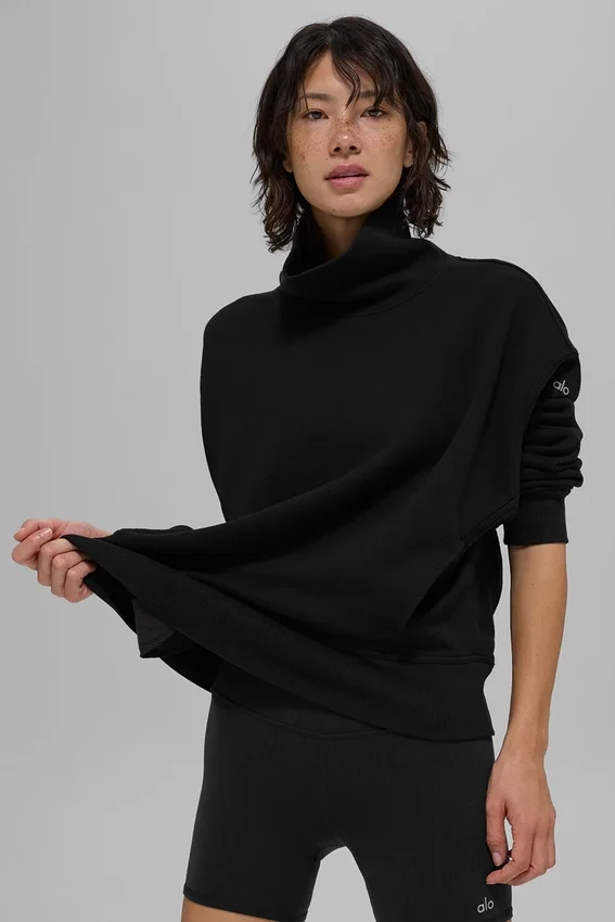 Hazy Pullover mit Stehkragen – Schwarz