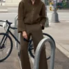 High Road Hose mit geradem Bein – Espresso