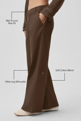 High Road Hose mit geradem Bein – Espresso