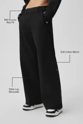 High Road Straight Leg Hose – Schwarz