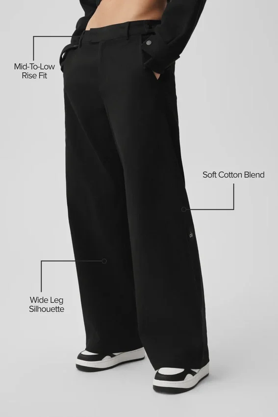 High Road Straight Leg Hose – Schwarz