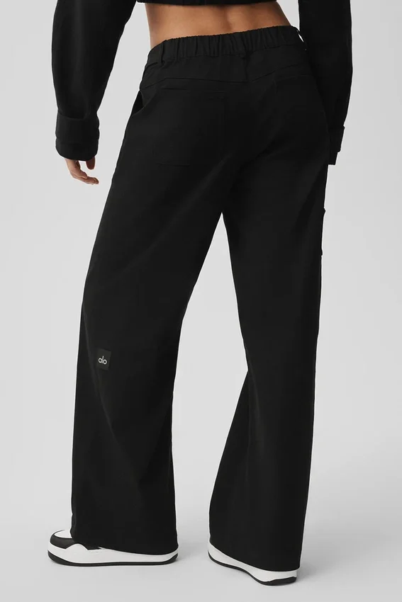 High Road Straight Leg Hose – Schwarz