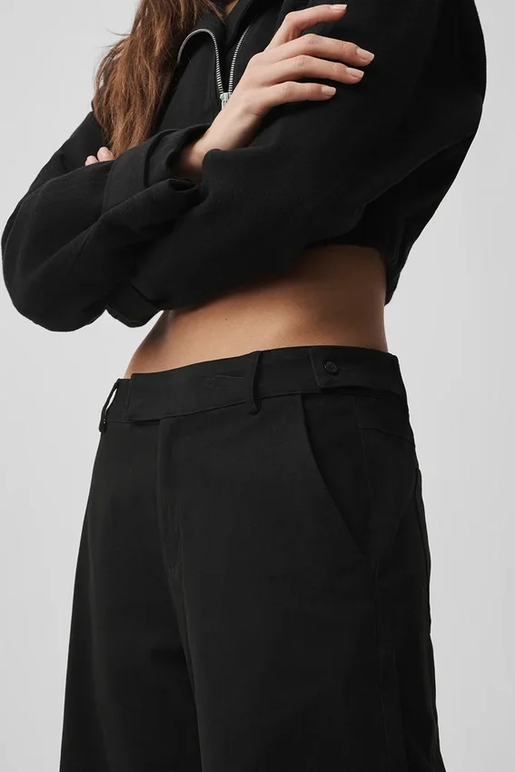 High Road Straight Leg Hose – Schwarz