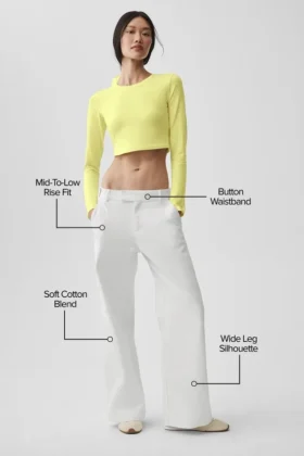 High Road Straight Leg Hose – Weiß